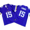 Men's Minnesota Vikings 15# Dallas Turner Purple Nike Vapor F.U.S.E. Limited Jersey