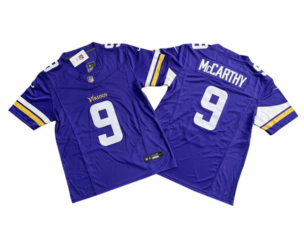 Men's Minnesota Vikings J.J. McCarthy Nike Purple Vapor F.U.S.E. Limited Jersey