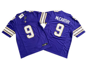 Men's Minnesota Vikings J.J. McCarthy Nike Retro Purple Vapor F.U.S.E. Limited Jersey