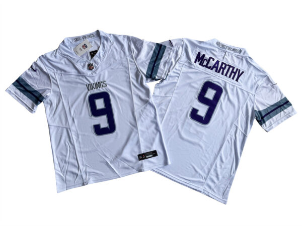 Men's Minnesota Vikings J.J. McCarthy Nike White Alternate Vapor F.U.S.E. Limited Jersey