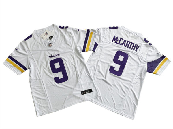 Men's Minnesota Vikings J.J. McCarthy Nike White Vapor F.U.S.E. Limited Jersey