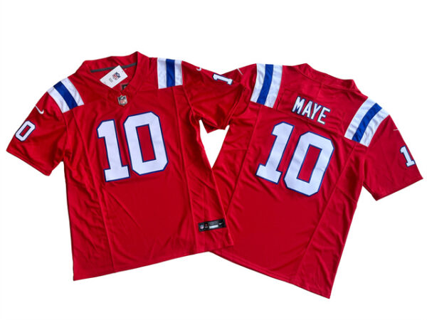 Men's New England Patriots 10# Mac Jones Red Nike Vapor F.U.S.E. Limited Jersey