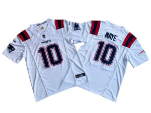 Men's New England Patriots 10# Mac Jones White Nike Vapor F.U.S.E. Limited Jersey