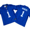 Men's New York Giants 1# Malik Nabers Nike Blue Vapor F.U.S.E. Limited Jersey