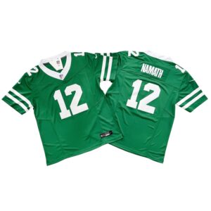 Men's New York Jets 12# Joe Namath Green Vapor F.U.S.E. Stitched Jersey