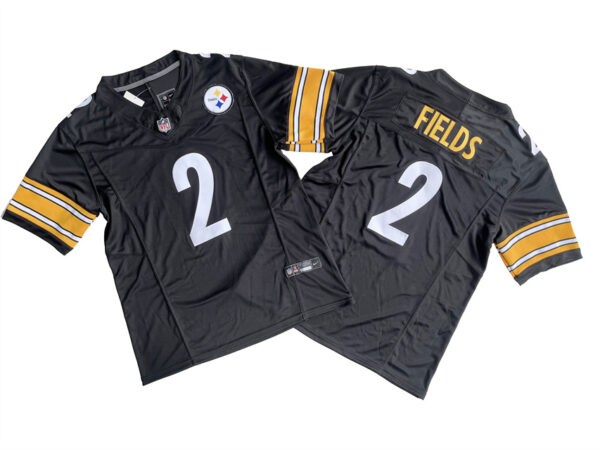 Men's Pittsburgh Steelers 2# Justin Fields Nike Vapor F.U.S.E. Limited Jersey