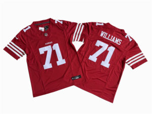 Men's San Francisco 49ers 71# Trent Williams Nike Vapor F.U.S.E. Limited Jersey