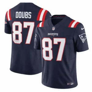 New England Patriots Romeo Doubs Navy Jersey
