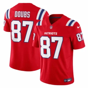New England Patriots Romeo Doubs Red Jersey