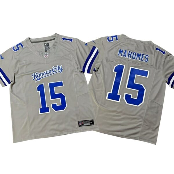 Patrick Mahomes #15 Kansas City Royals Themed Vapor FUSE Football Jersey