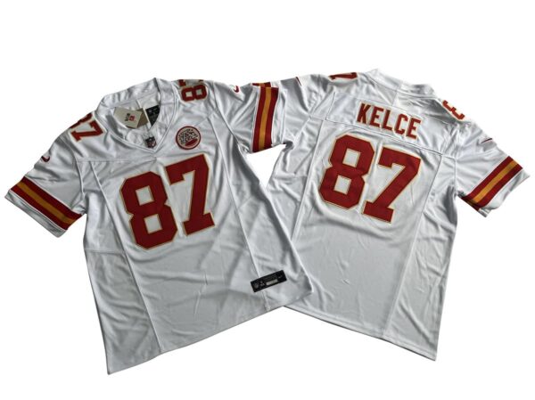 Travis Kelce 87 Kansas City Chiefs Vapor F.U.S.E. Limited Jersey – White