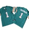 Tua Tagovailoa #1 Miami Dolphins Aqua Alternate Vapor Limited Jersey