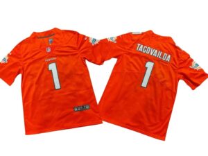 Tua Tagovailoa #1 Miami Dolphins Orange Vapor Limited Jersey