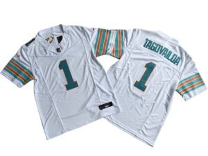 Tua Tagovailoa #1 Miami Dolphins White Alternate Vapor Limited Jersey