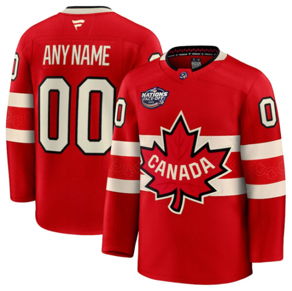 Canada Active Player Custom Red 2025 4 Nations Face-Off Premium Stitched Jersey