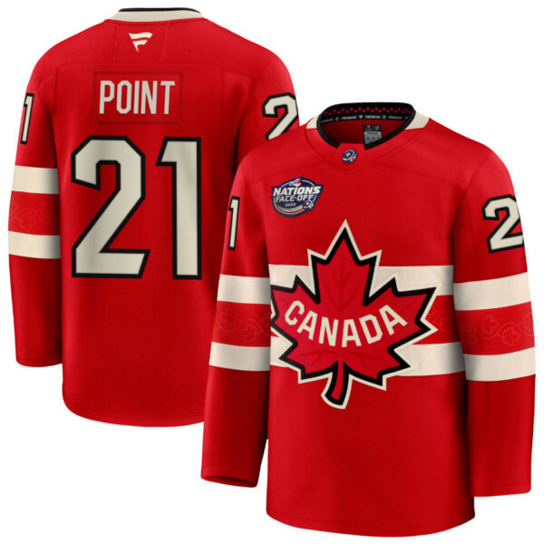 Brayden Point 21 Canada Red 2025 4 Nations Face-Off Premium Stitched Jersey