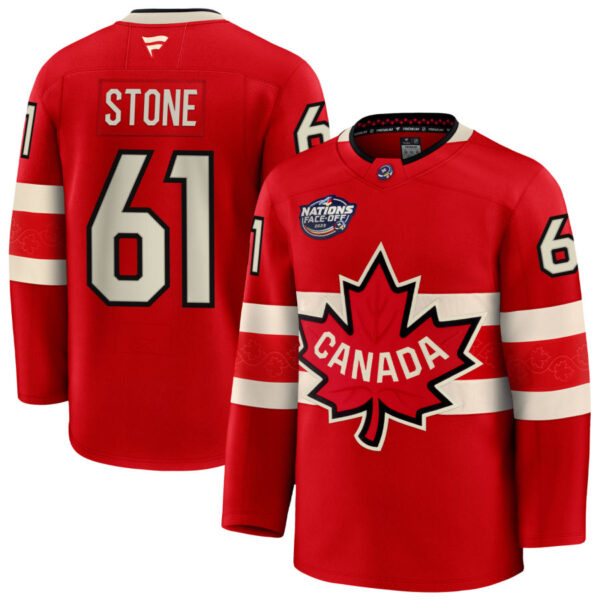 Mark Stone 61 Canada Red 2025 4 Nations Face-Off Premium Stitched Jersey