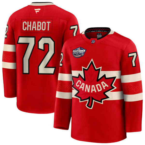 Thomas Chabot 72 Canada Red 2025 4 Nations Face-Off Premium Stitched Jersey