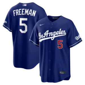 Los Angeles Dodgers Freddie Freeman Nike Royal Alternate Stadium Jersey