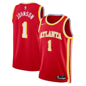 Atlanta Hawks Nike Icon Edition Swingman Jersey - Red - Jalen Johnson