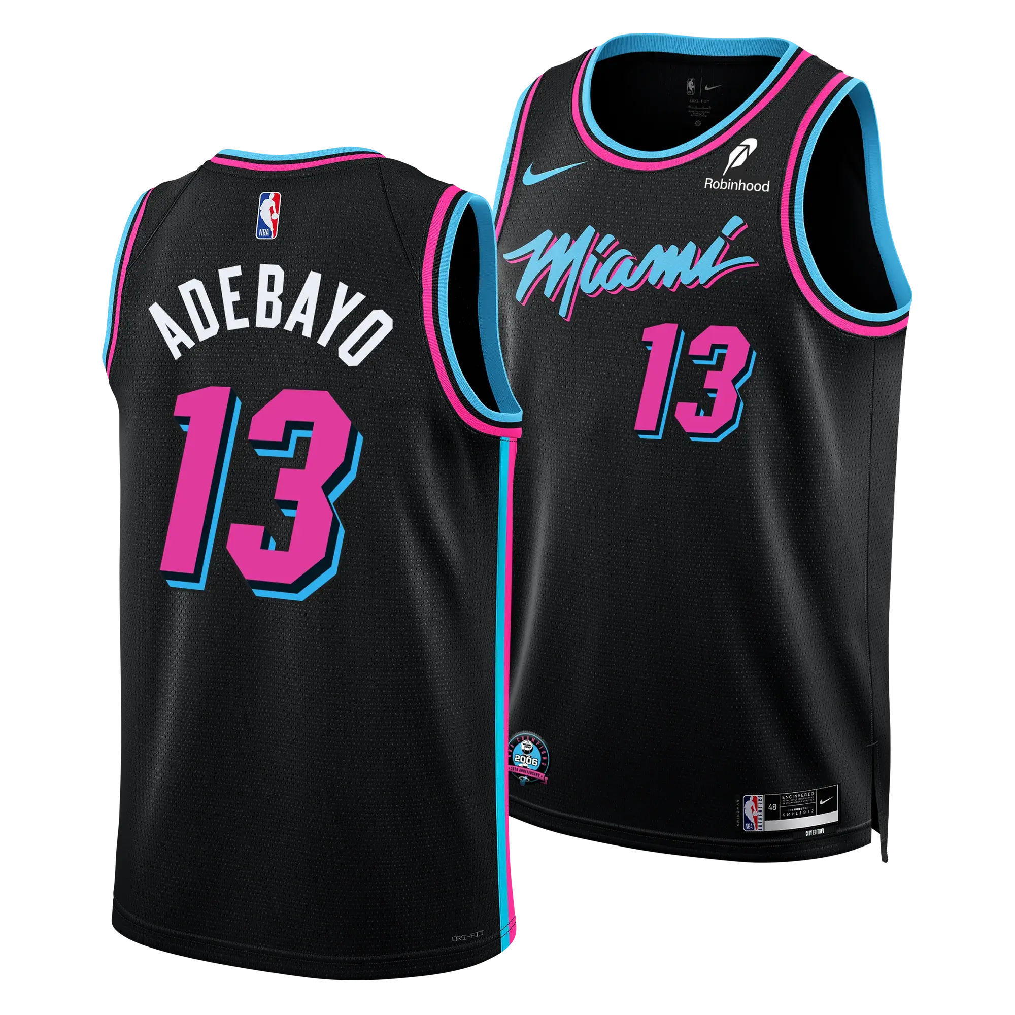 Bam Adebayo Miami HEAT Vice Nights Jersey Stitched 1 Bam Adebayo Nike Original Vice Nights Swingman Jersey