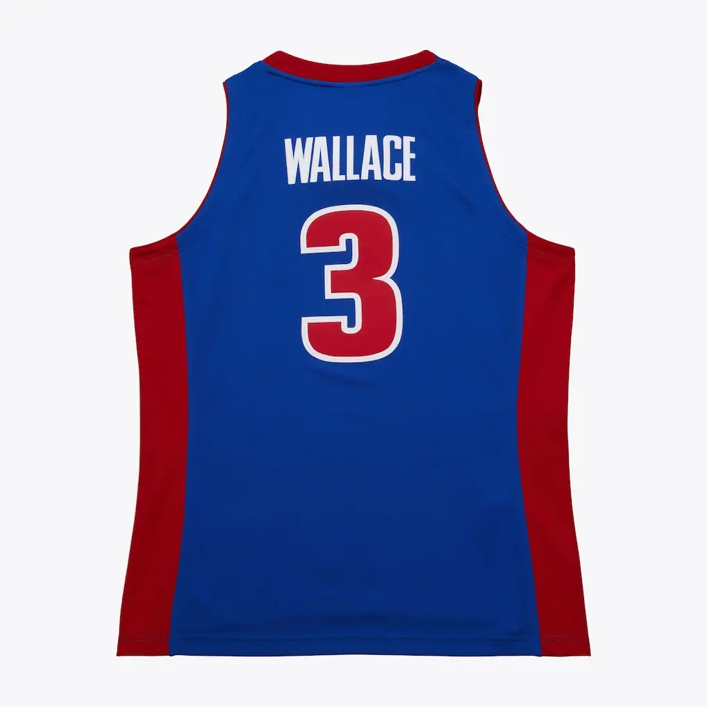 Ben Wallace Detroit Pistons Blue 2007 NBA Finals Authentic Jersey back Ben Wallace Detroit Pistons Blue 2007 NBA Finals Authentic Jersey back