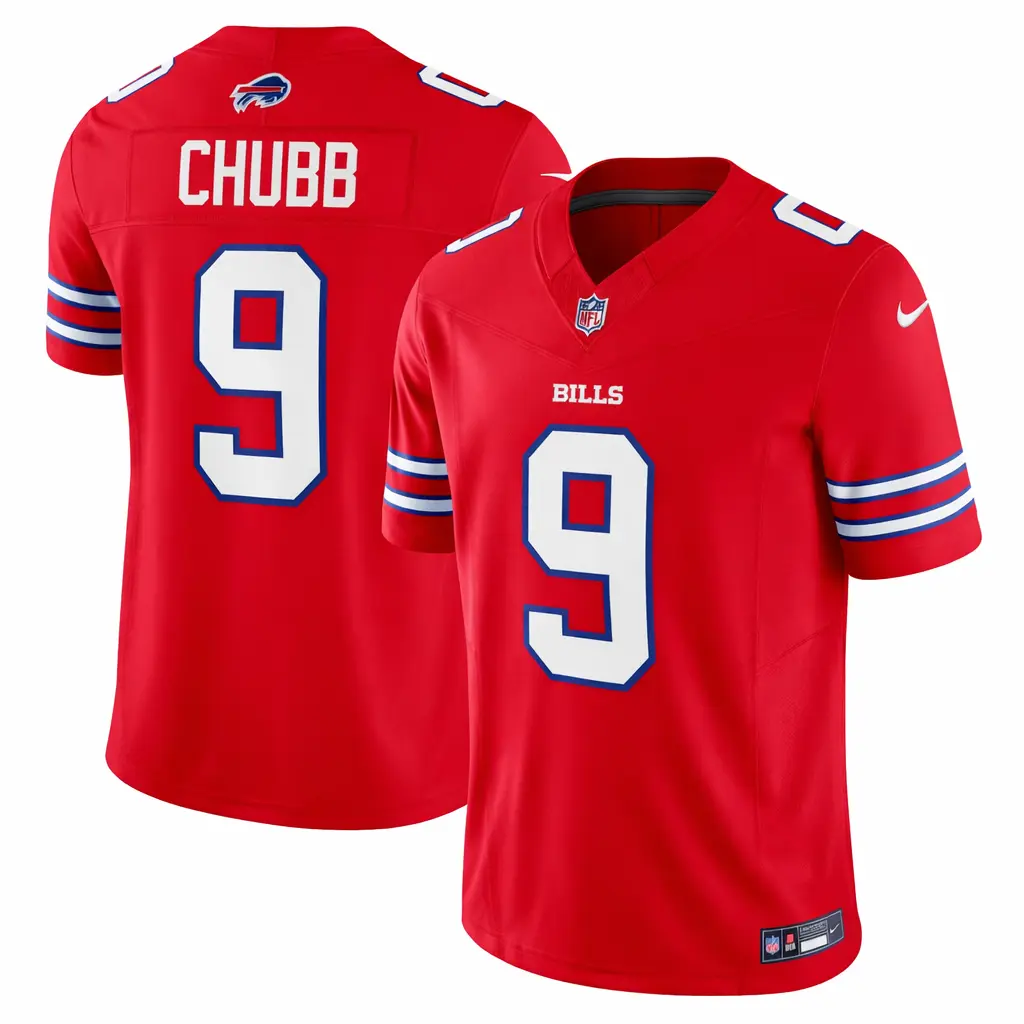 Bills 2026 Bradley Chubb Red Jersey Stitched 1 Buffalo Bills Bradley Chubb Red Jersey