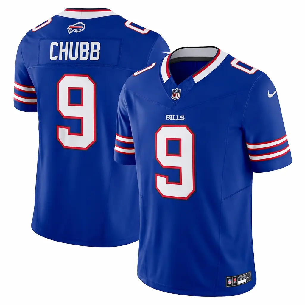 Bills 2026 Bradley Chubb Royal Jersey Stitched 1 Buffalo Bills Bradley Chubb Royal Jersey