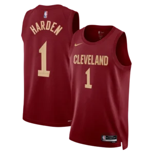 Cavaliers James Harden Wine Jersey Stitched