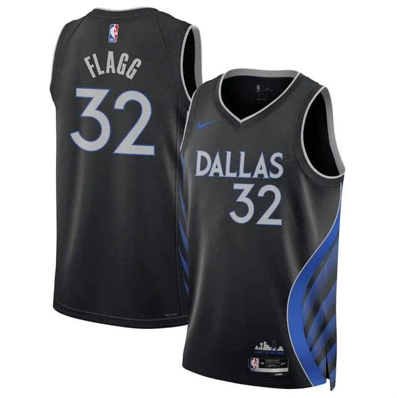 Mavericks #32 Cooper Flagg Black 2025-26 City Edition Jersey Stitched 1 Dallas Mavericks #32 Cooper Flagg Black 2025-26 City Edition Stitched Basketball Jersey