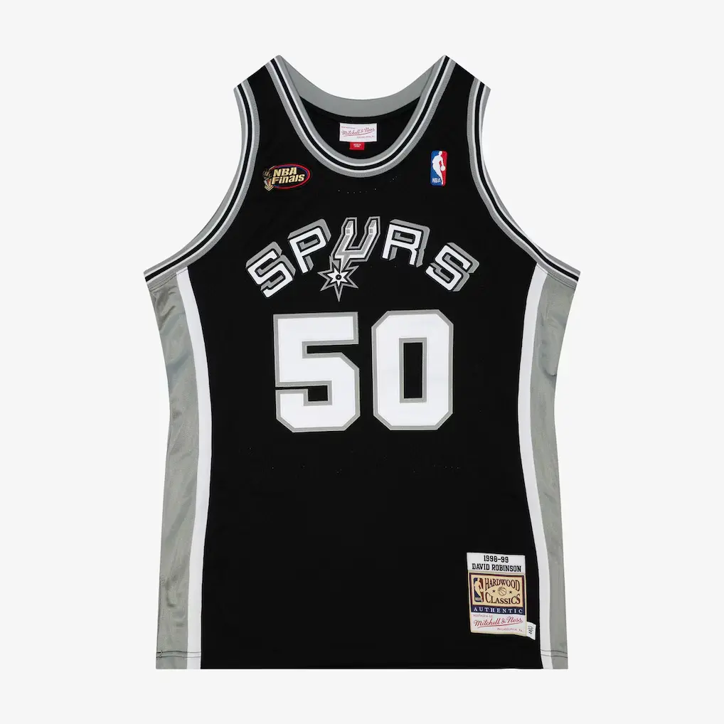David Robinson San Antonio Spurs 1998-99 Black Jersey Stitched 1 David Robinson San Antonio Spurs 1998-99 Black Authentic Jersey