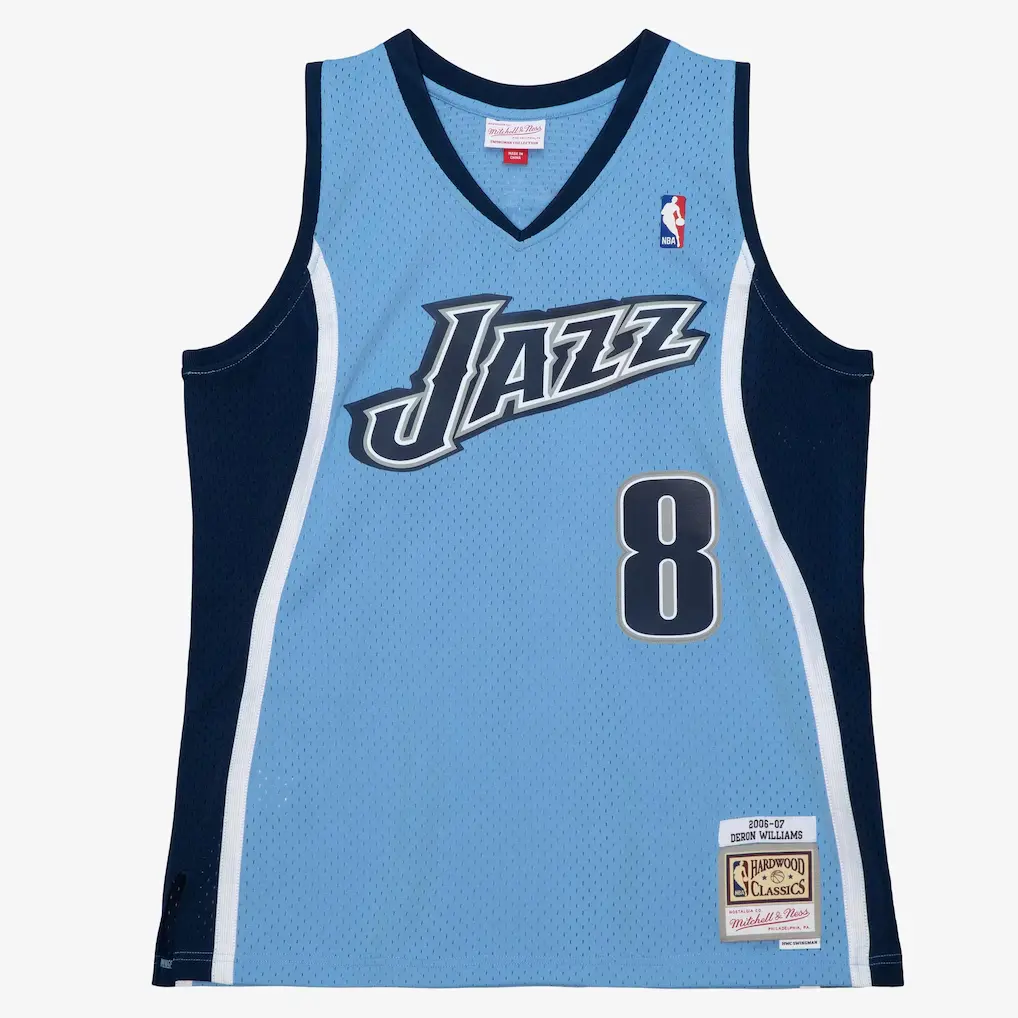 Deron Williams Utah Jazz 2006-07 Powder Blue Jersey Stitched 1 Deron Williams Utah Jazz 2006-07 Powder Blue Swingman Player Jersey