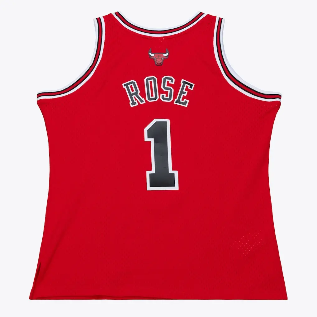 Derrick Rose Chicago Bulls 2008-09 Red Swingman Jersey back Derrick Rose Chicago Bulls 2008 09 Red Swingman Jersey back