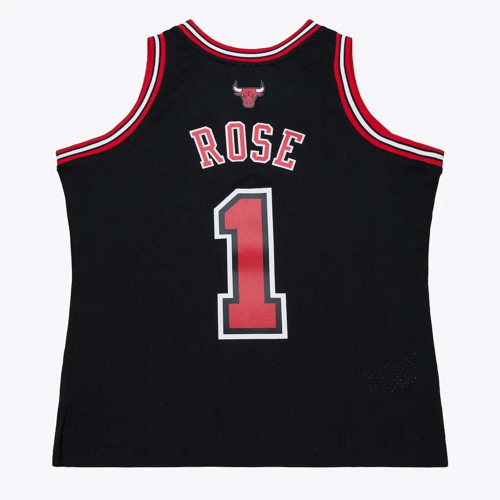 Derrick Rose Chicago Bulls 2010-11 Black Swingman Jersey back Derrick Rose Chicago Bulls 2010 11 Black Swingman Jersey back