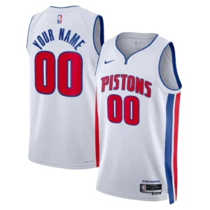 Detroit Pistons Nike White Swingman Custom Jersey