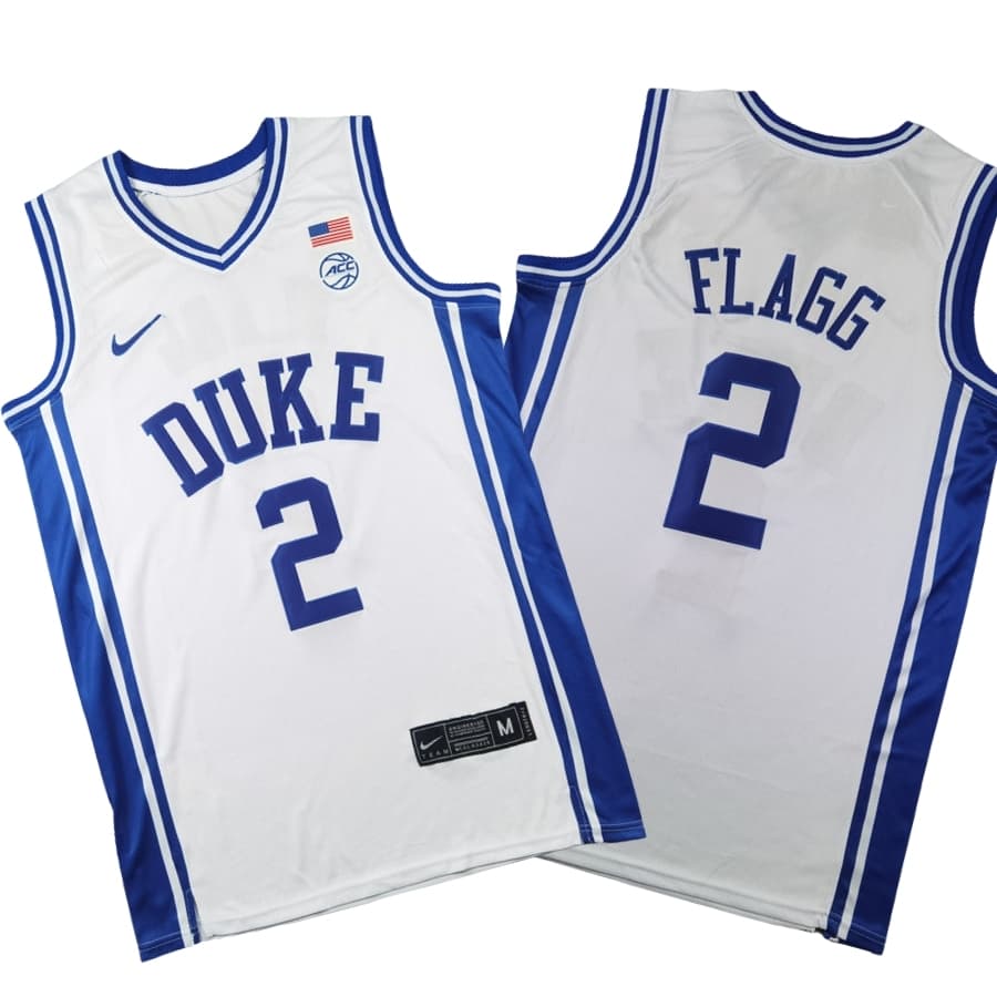 Duke Blue #2 Devils Cooper Flagg White Jersey Stitched 1 Duke Blue #2 Devils Cooper Flagg White Jersey Stitched