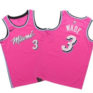 Dwyane Wade #3 Heat Pink 19-20 Jersey Stitched
