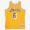 Eddie Jones Gold Los Angeles Lakers 1996-97 Hardwood Classics Swingman Player Jersey