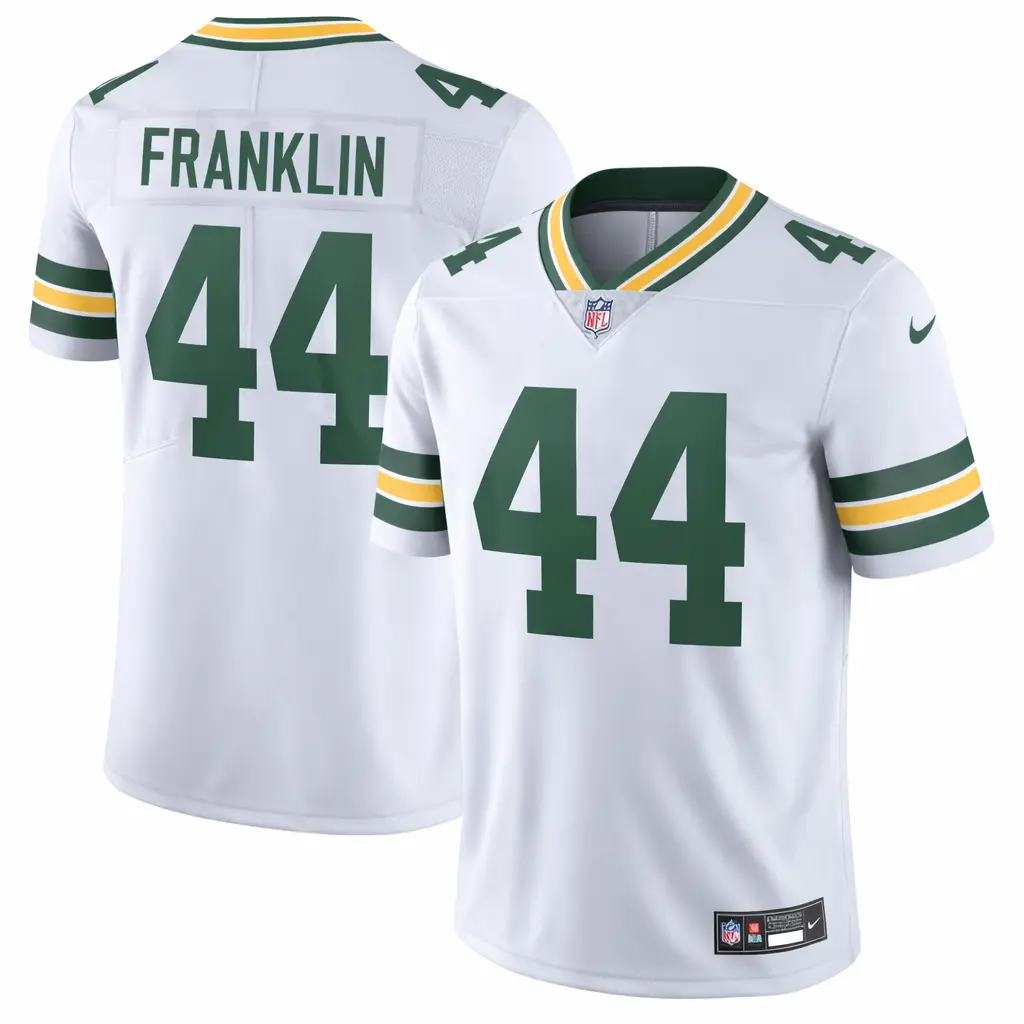 Packers 2026 Zaire Franklin White Jersey Stitched 1 Green Bay Packers Zaire Franklin White Jersey