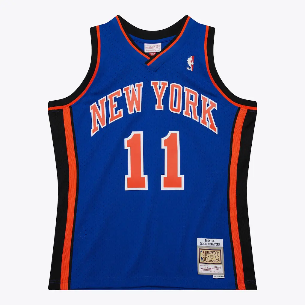 Jamal Crawford New York Knicks 2004-05 Blue Jersey Stitched 1 Jamal Crawford New York Knicks 2004-05 Blue Swingman Jersey