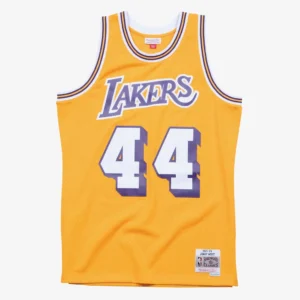 Jerry West Los Angeles Lakers 1971-72 Gold Swingman Player Jersey