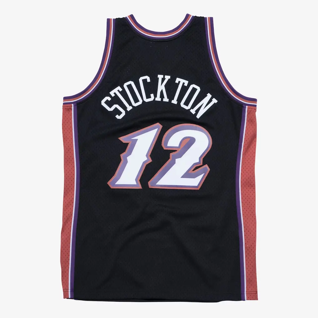 John Stockton Utah Jazz 1998-99 Black Swingman Player Jersey b John Stockton Utah Jazz 1998 99 Black Swingman Player Jersey b