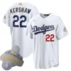 Dodgers Clayton Kershaw White 2026 Gold Collection Jersey Stitched