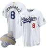 Dodgers Enrique Hernández White 2026 Gold Collection Jersey Stitched
