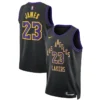Los Angeles Lakers #23 LeBron James LeBron James Black 2025-26 City Edition Stitched Basketball Jersey