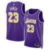 Los Angeles Lakers LeBron James Jordan Brand Purple Swingman Jersey