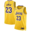 Los Angeles Lakers LeBron James Nike Gold Swingman Jersey