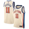 New Yok Knicks #11 Jalen Brunson Cream 2025-26 City Edition Stitched Basketball Jersey