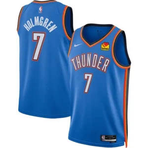 Oklahoma City Thunder Chet Holmgren Blue Jersey