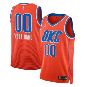 Oklahoma City Thunder Jordan Brand Orange 2022-23 Swingman Custom Jersey